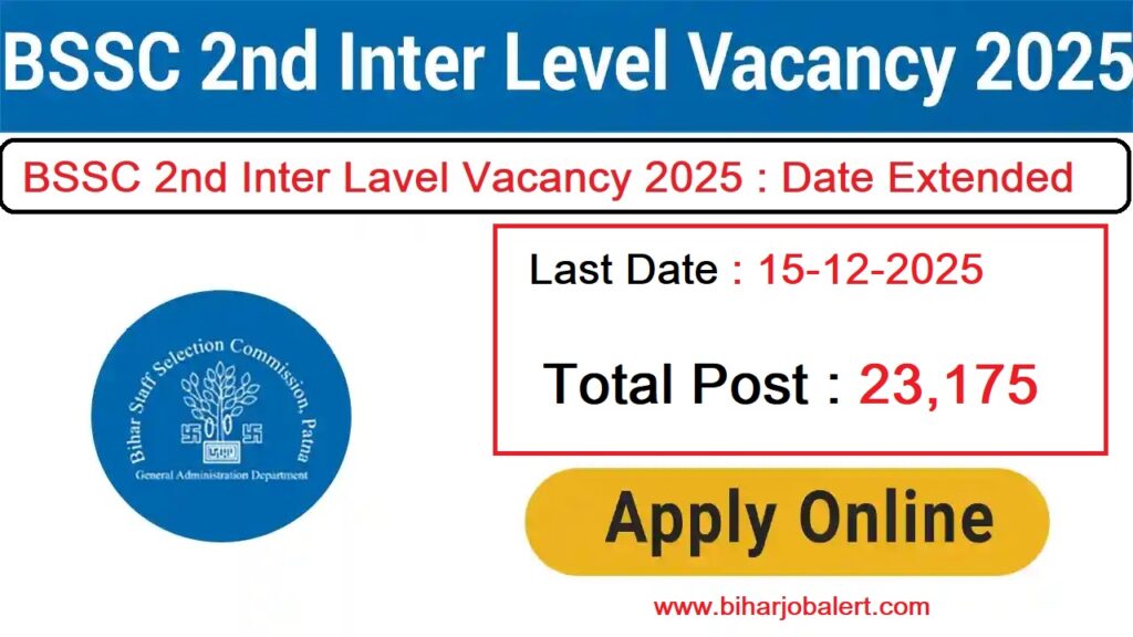 BSSC 2nd Inter Lavel Vacancy 2025