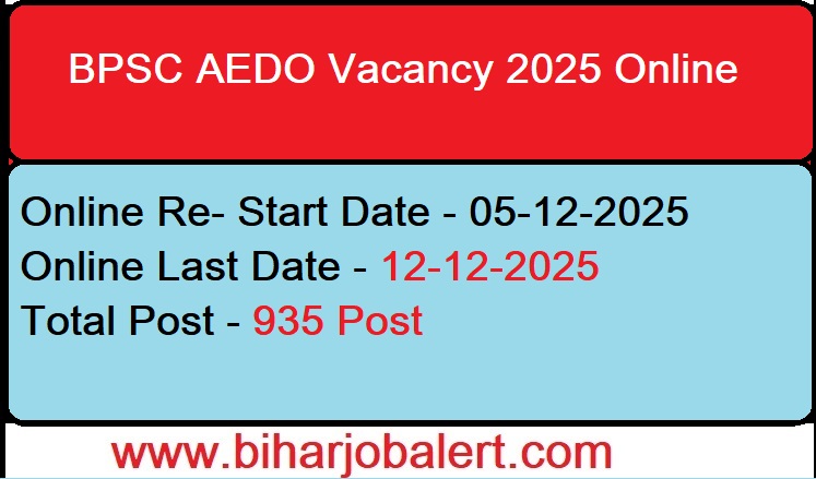 BPSC-AEDO-Vacancy 2025-Online