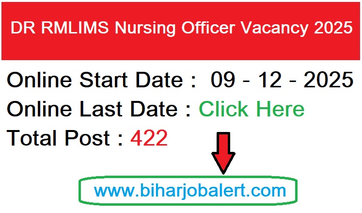 DR RMLIMS Nursing Officer Vacancy 2025