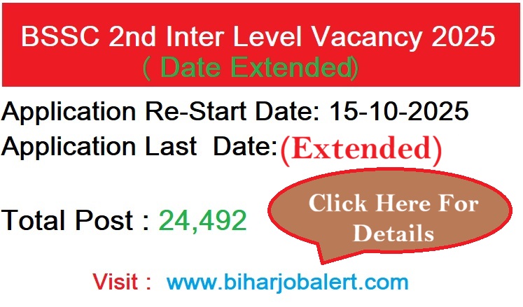 BSSC 2nd Inter Level Vacancy 2025