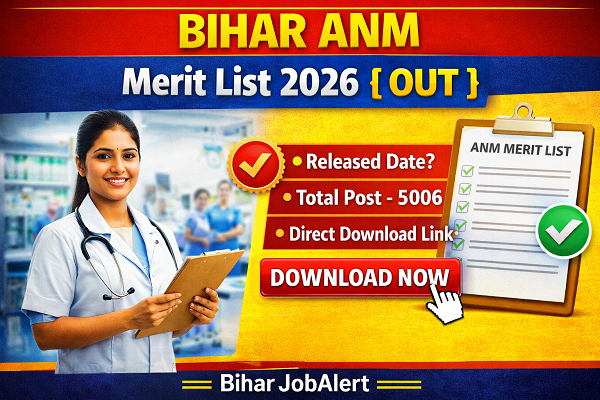 Bihar ANM Merit List 2026