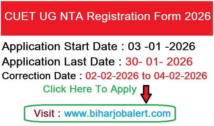 CUET UG NTA Registration 2026