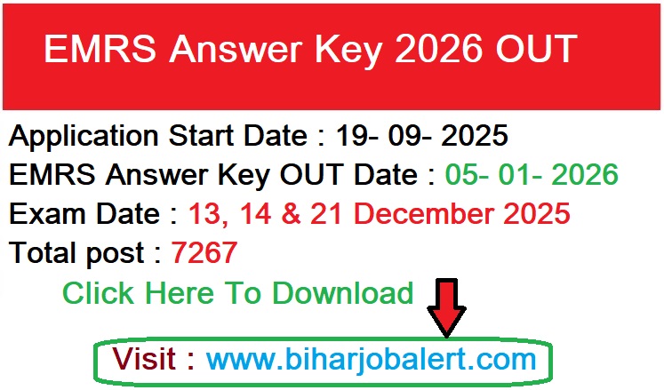EMRS Answer Key 2026 OUT