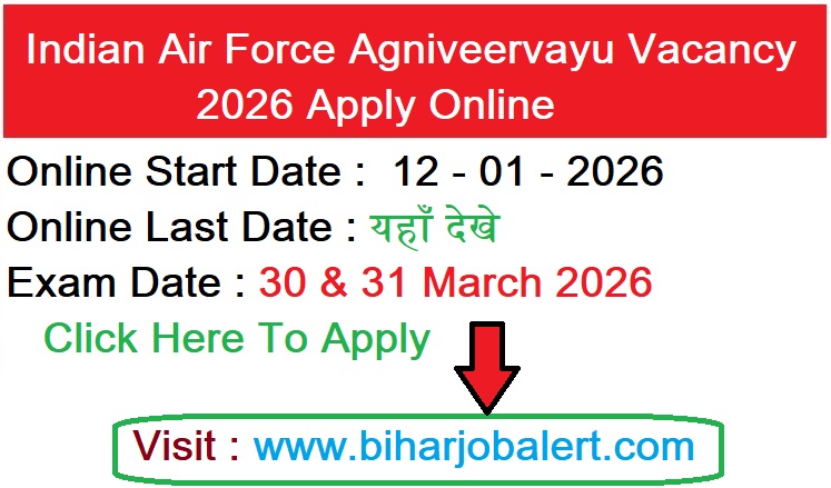 Indian Air Force Agniveervayu Vacancy 2026
