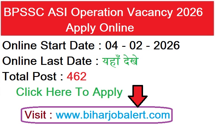 BPSSC ASI Operation Vacancy 2026