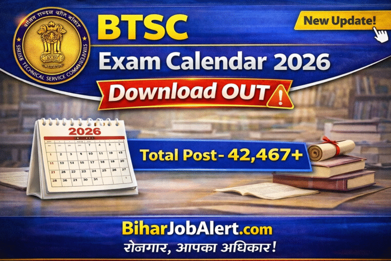 BTSC Exam Calendar 2026