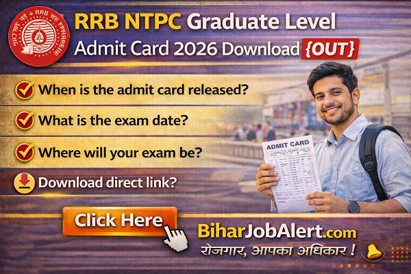 RRB NTPC Graduate Level Admit Card 2026