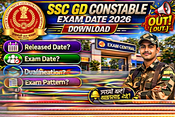 SSC GD Constable Exam Date 2026