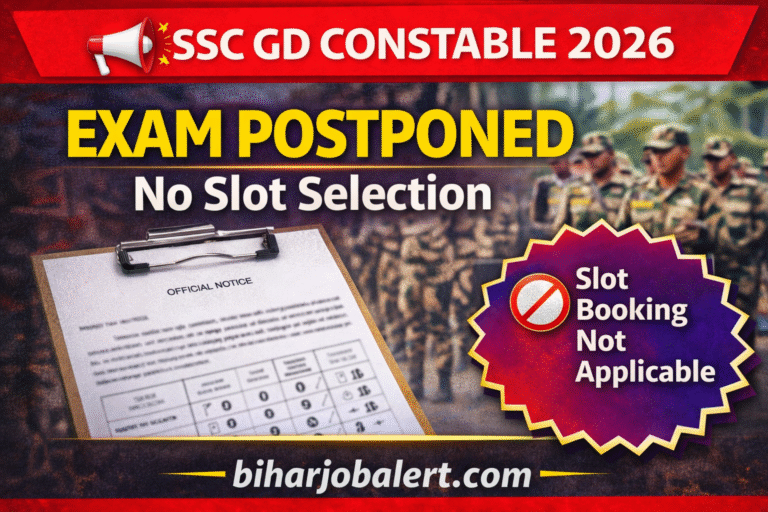 SSC GD Constable Exam Slot Booking 2026