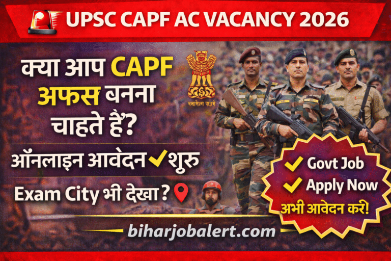 UPSC CAPF AC Vacancy 2026