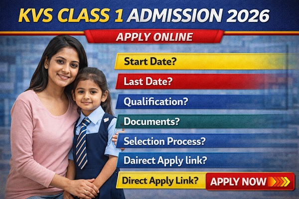KVS Class 1 Admission 2026