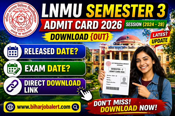 LNMU Semester 3 Admit Card 2026