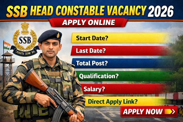 SSB Head Constable Vacancy 2026
