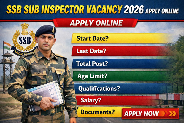 SSB Sub Inspector Vacancy 2026
