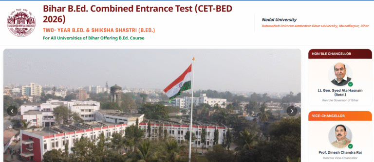 Bihar BEd Entrance Exam Form 2026 Home