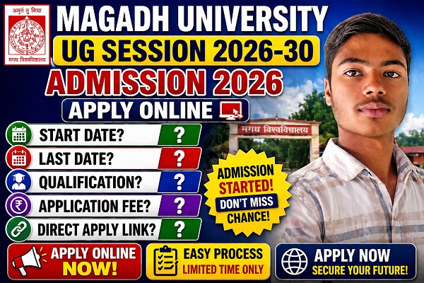 Magadh University UG Session 2026-30 Admission 2026