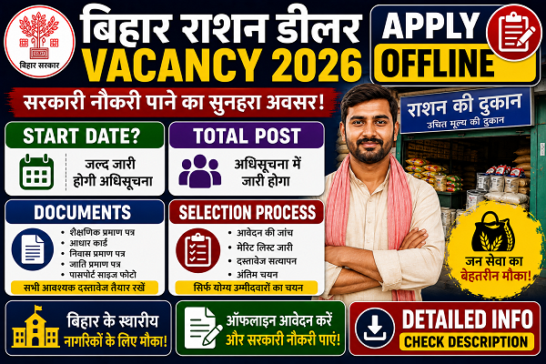 Bihar Ration Dealer Vacancy 2026