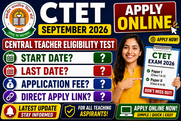 CTET September Form 2026