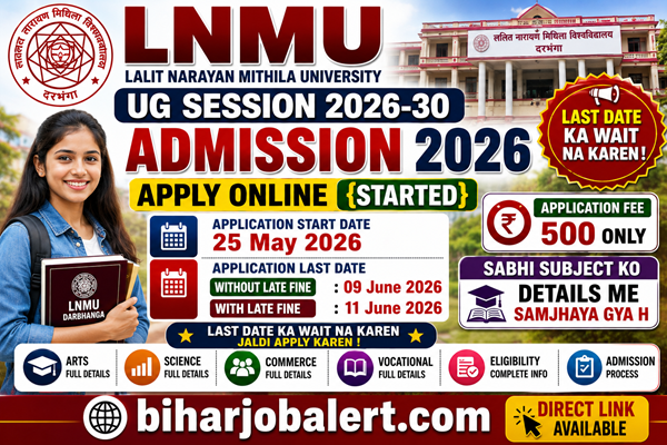 LNMU UG Session 2026-30 Admission 2026