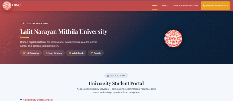 LNMU UG Session 2026 -30 Admission 2026 UG Portal
