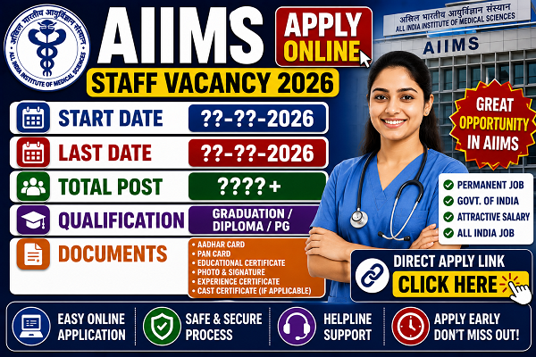 AIIMS Staff Vacancy 2026