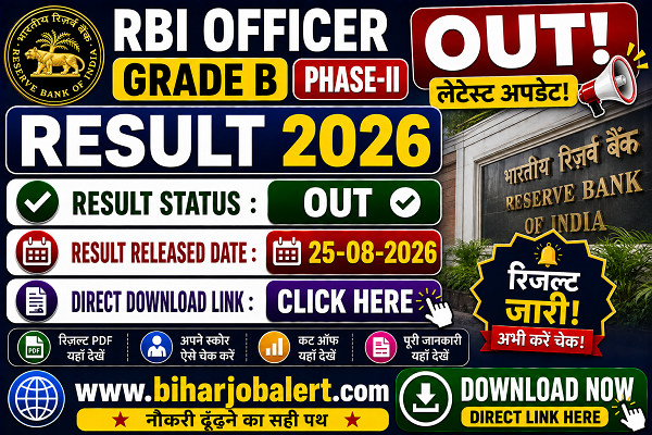 RBI Officer Grade B Phase-II Result 2026