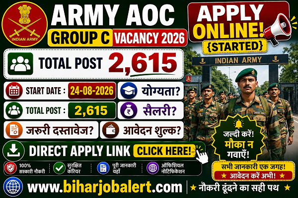 Army AOC Group C Vacancy 2026