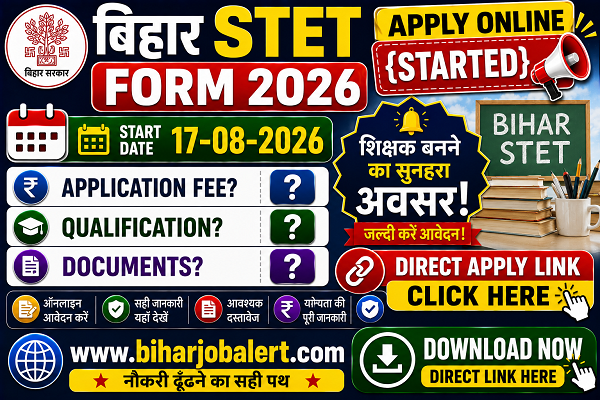 Bihar STET Form 2026