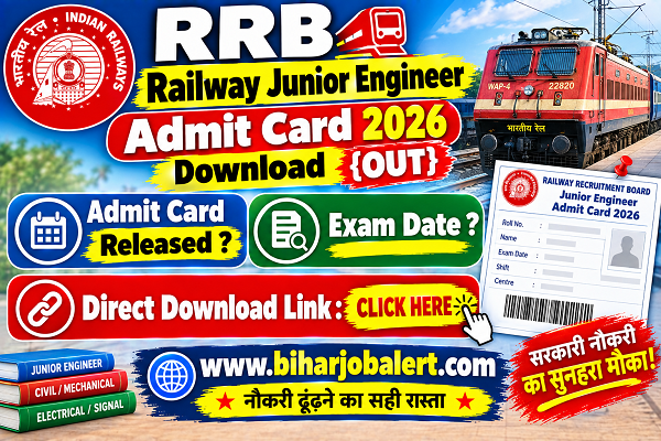 RRB Railway Junior Engineer Admit Card 2026