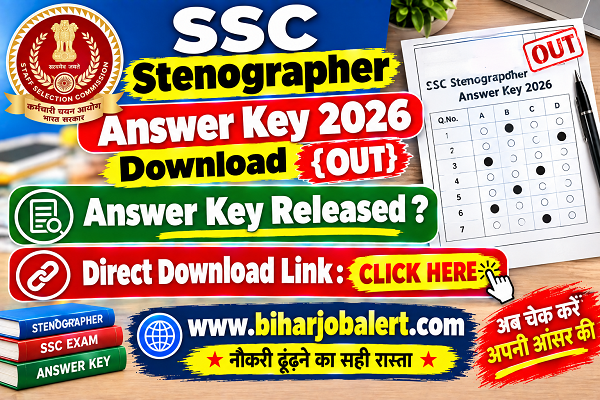 SSC Stenographer Answer Key 2026