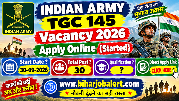 Indian Army TGC 145 Vacancy 2026