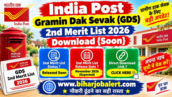India Post Gramin Dak Sevak GDS 2nd Merit List 2026