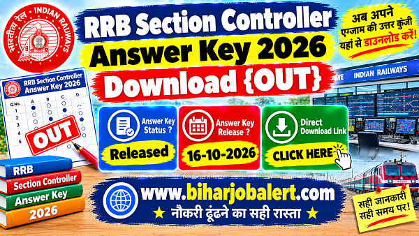 RRB Section Controller Answer Key 2026