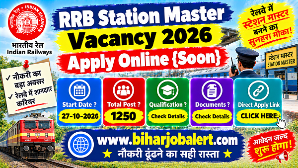 RRB Station Master Vacancy 2026